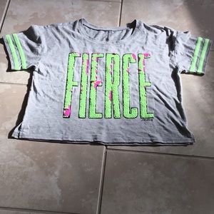 Crop top with a flip sequence, green to pink 14/16